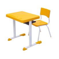 Kit Escolar Individual – (Mesa e Cadeira) – INFANTIL 03 a 06 Anos COR AMARELO – 41087 VILA MÓVEIS