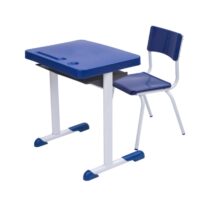 Kit Escolar Individual AZUL – (Mesa e Cadeira) – INFANTIL 03 a 06 Anos 41089 VILA MÓVEIS