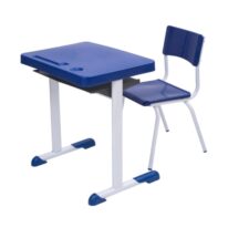 Kit Escolar Individual AZUL – (Mesa e Cadeira) – JUVENIL 06 a 09 Anos 40999 VILA MÓVEIS