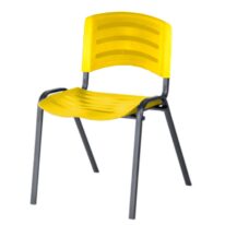 Cadeira Fixa Plástica 04 pés Cor Amarelo (Polipropileno) 31209 VILA MÓVEIS