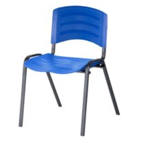 Cadeira Fixa Plástica 04 pés Cor Azul (Polipropileno) 31207 VILA MÓVEIS