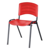 Cadeira Fixa Plástica 04 pés Cor Vermelho (Polipropileno) 31208 VILA MÓVEIS